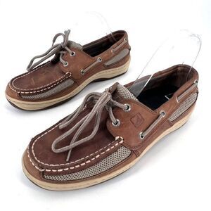 Sperry Men's Tarpon 2-Eye leather Boat Shoe Size 8 Classic slip on shoes loafers